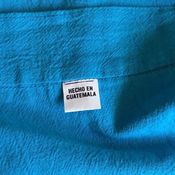 Vintage Floral Embroidered Wrap Blue Skirt - Picture 7 of 9